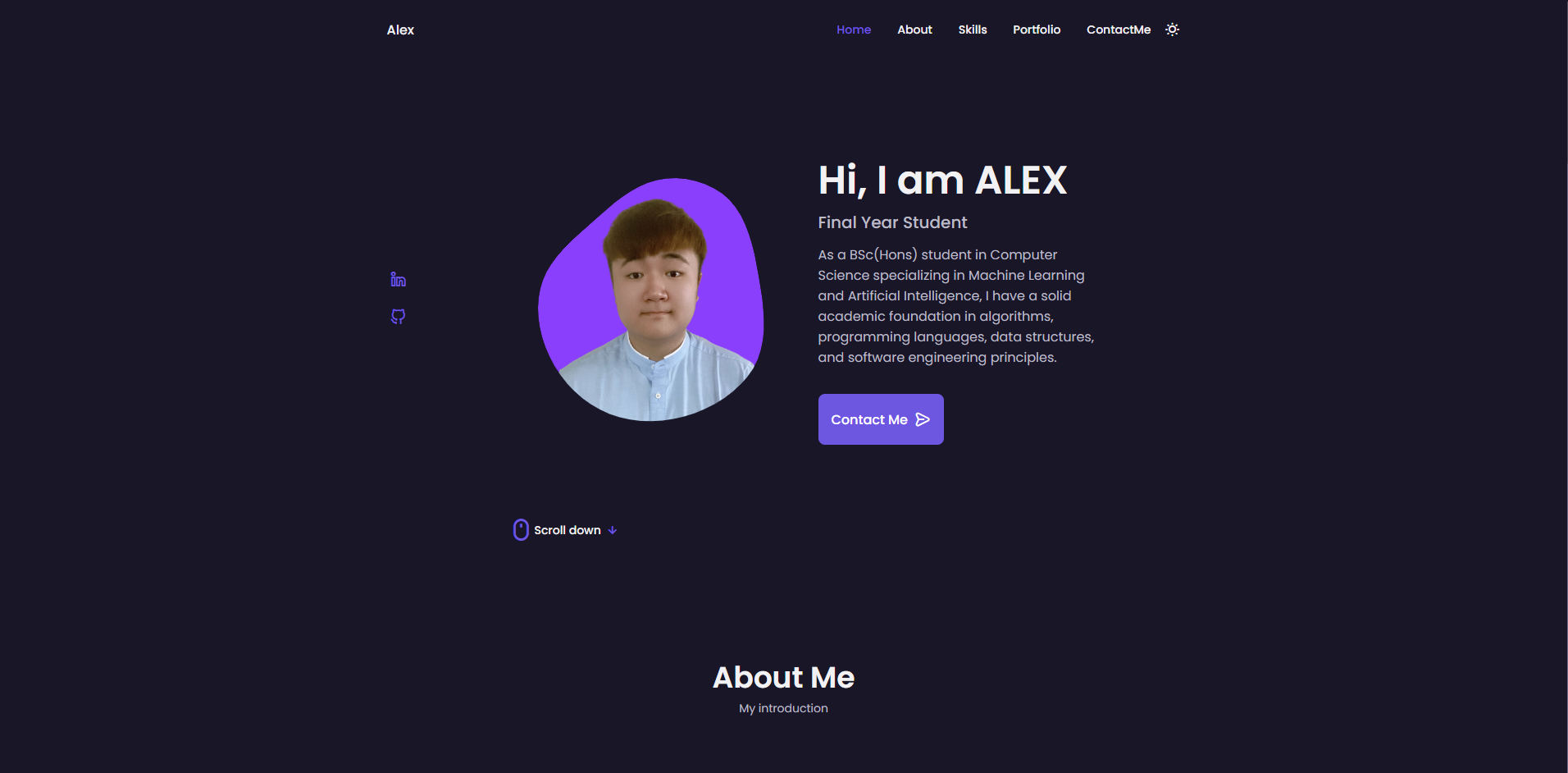 React Personal Portfolio Website